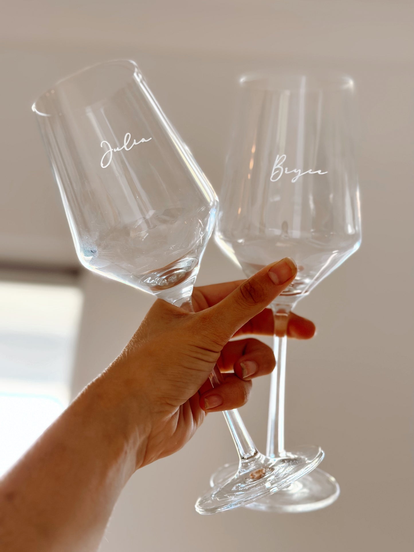 Personalised Wine Glass Pair