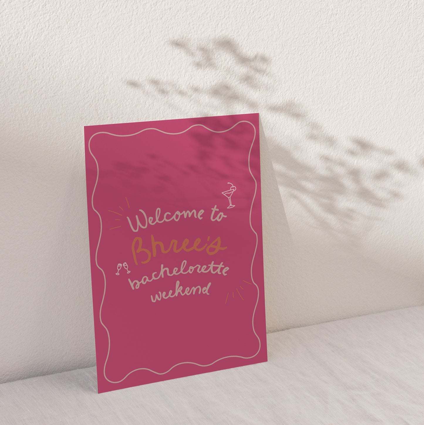 Let's Party Bachelorette/Bridal Shower Welcome Sign