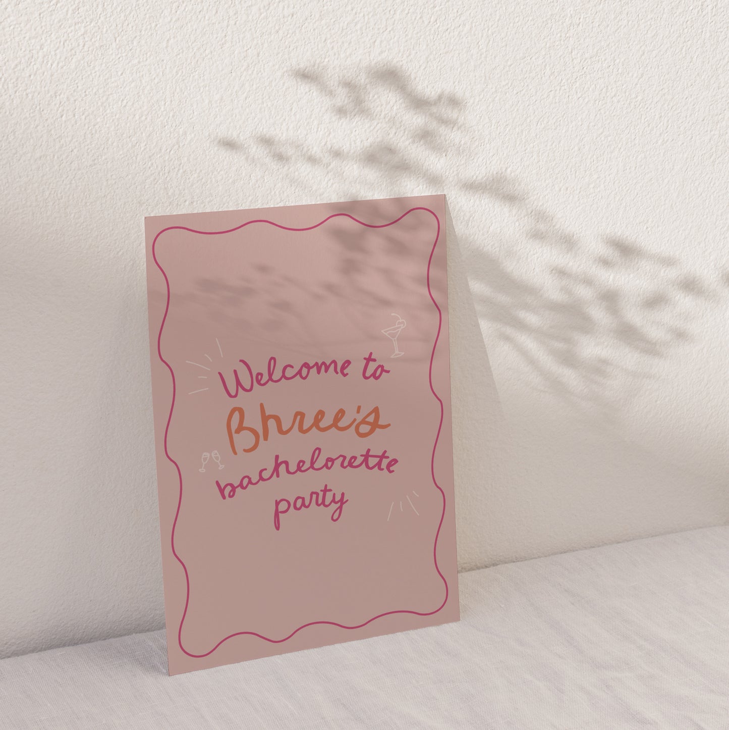 Let's Party Bachelorette/Bridal Shower Welcome Sign