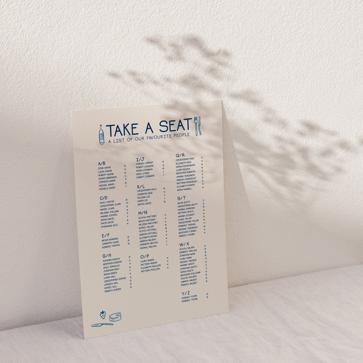 Positano Babe Seating Chart