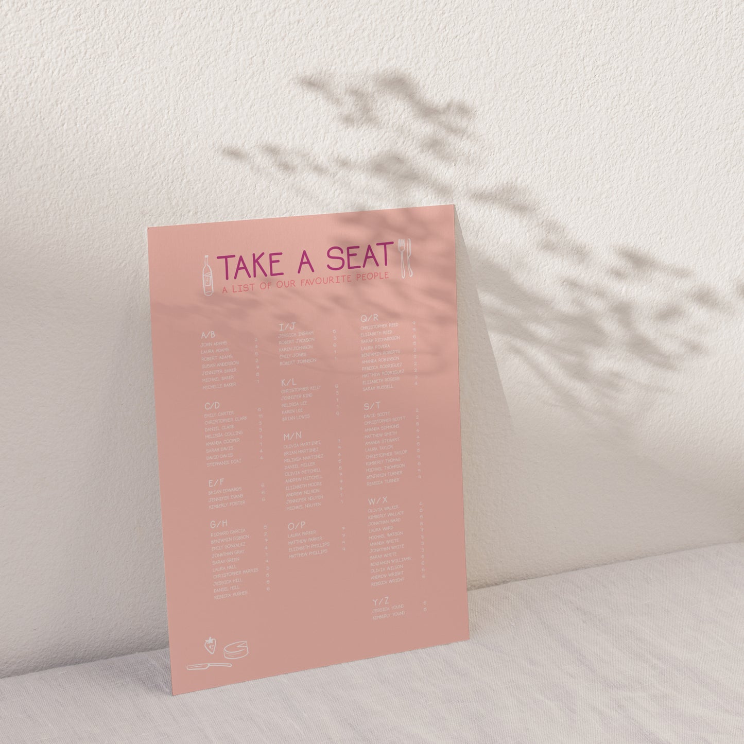 Positano Babe Seating Chart